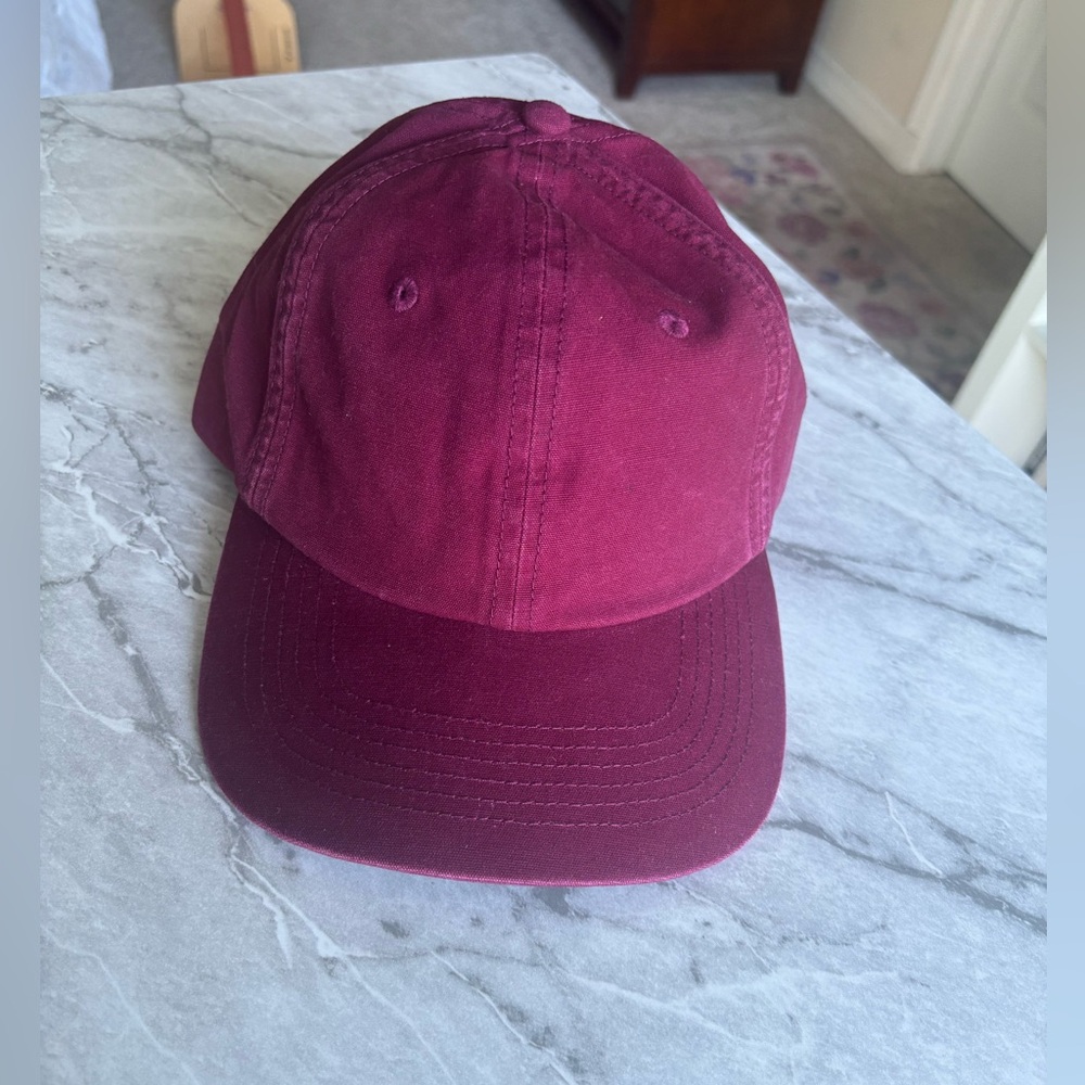NWT JCREW Men’s or unisex Burgundy Cotton Baseball Cap one size fits most